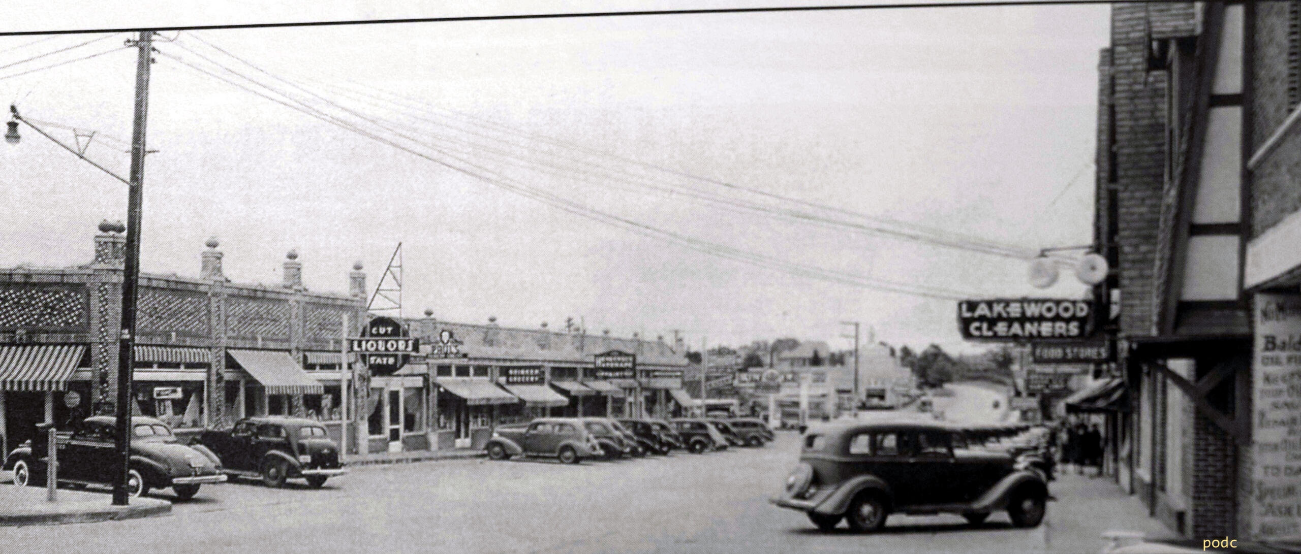 Historic Photo of Lakewood Shops Historic Photo of Lakewood Shops along Gaston Ave